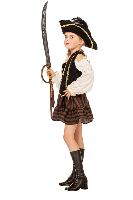 Vestito da pirata per bambina marrone