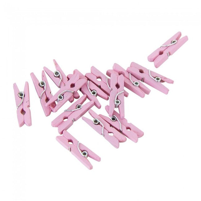 Mini chiodini in legno rosa 24 pezzi