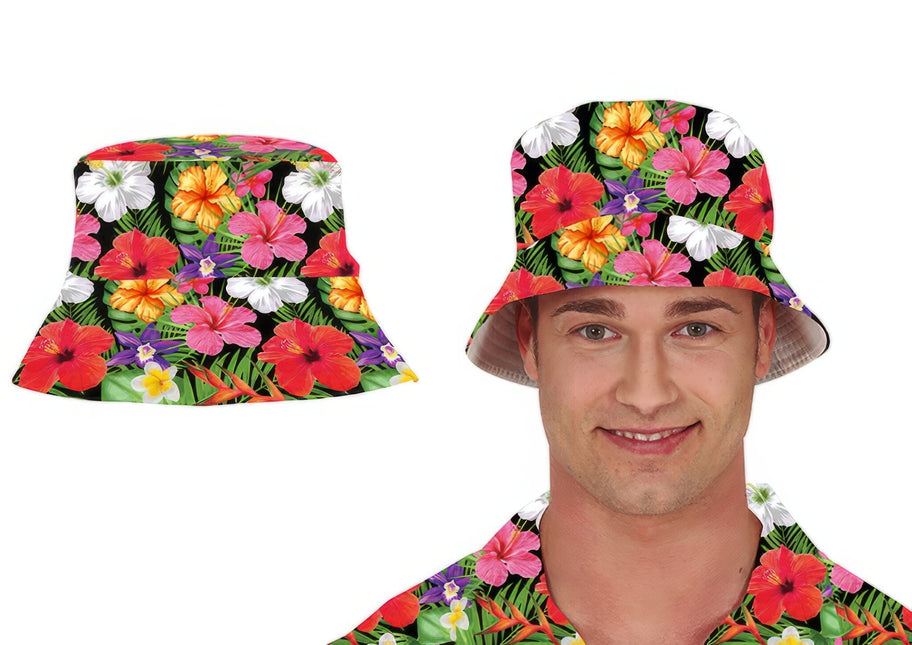 Cappello a secchiello Hawaii Fiori