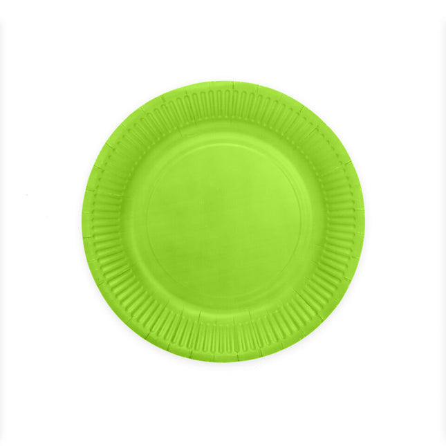 Piatti di carta verde lime 23cm 16pz