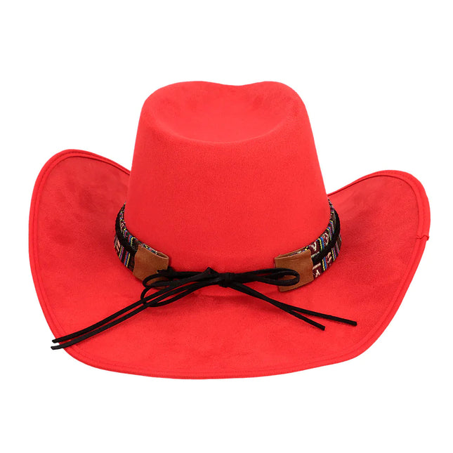 Cappello da cowboy rosso Luxe