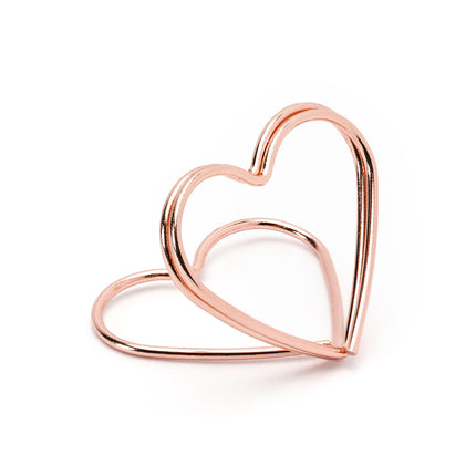 Portabiglietti da visita Cuori Oro Rosa 2,5 cm 10 pezzi