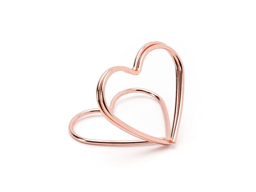 Portabiglietti da visita Cuori Oro Rosa 2,5 cm 10 pezzi