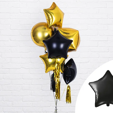 Palloncino ad elio Star nero vuoto 48 cm