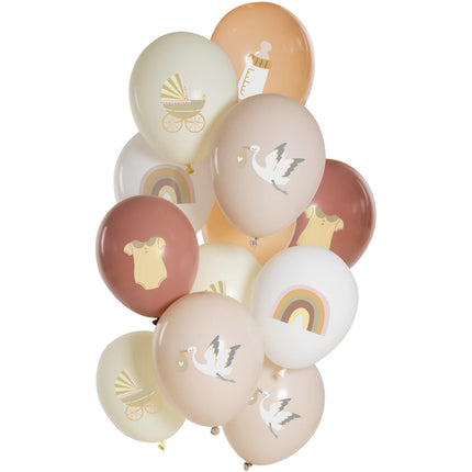 Palloncini nascita bambina 33cm 12pz