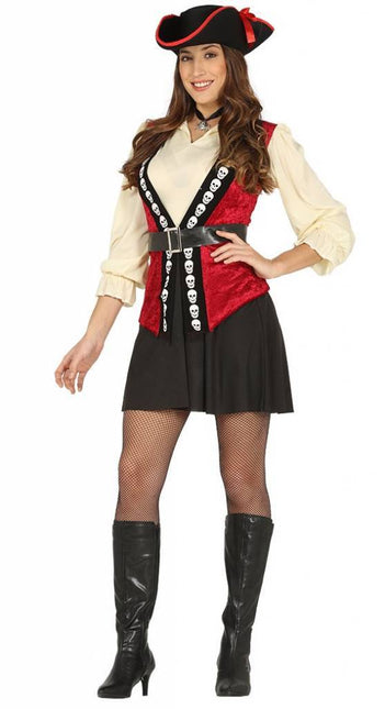 Costume da pirata donna teschi