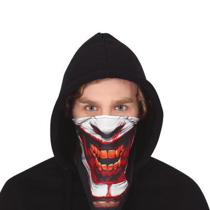 Maschera Bandana Halloween Clown Velcro