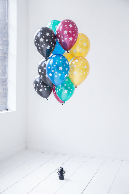 Palloncini colorati Stelle metalliche 30cm 12pz