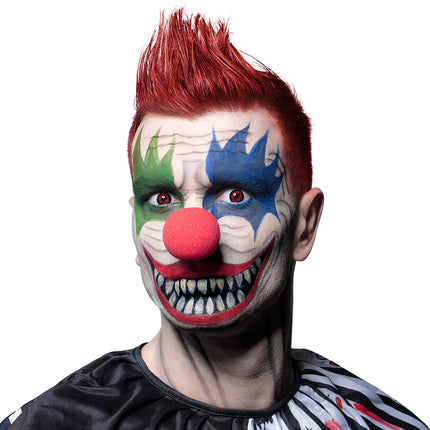 Lenti da clown di colore rosso nero