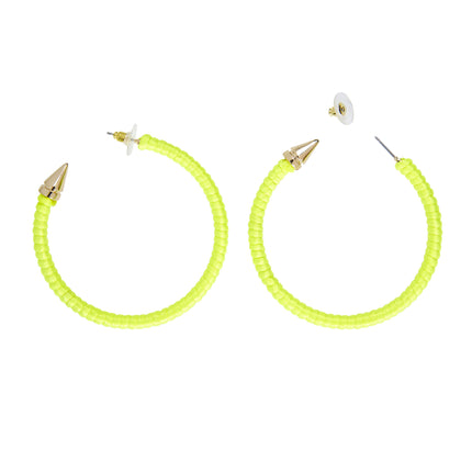 Orecchini giallo neon Anelli