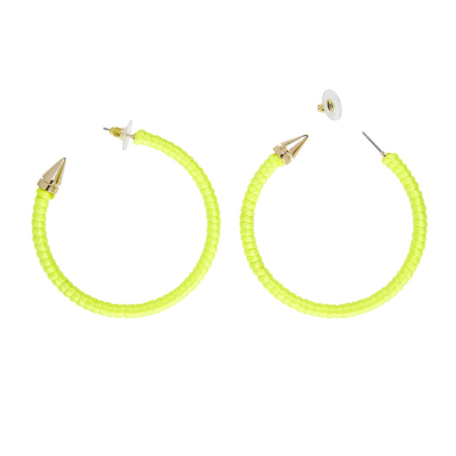 Orecchini giallo neon Anelli