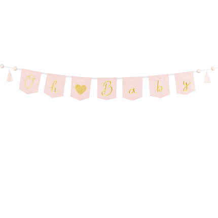 Striscione rosa Oh Baby 2,5 m