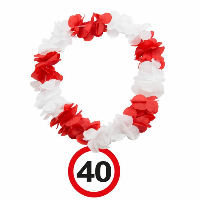 Hawaii Wreath 40 Years Traffic Sign