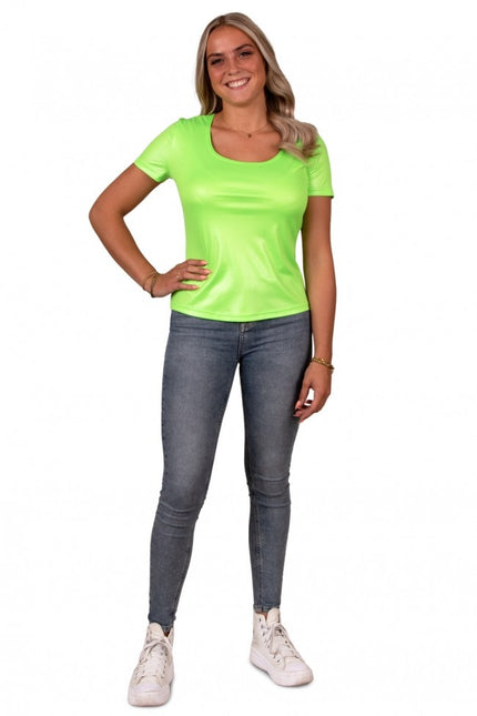 Maglietta da donna verde neon