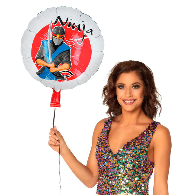 Palloncino ad elio Ninja vuoto 45 cm