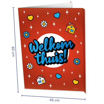 Cartelli per finestra Welcome home cartoon 60cm