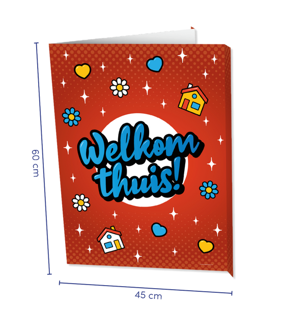 Cartelli per finestra Welcome home cartoon 60cm