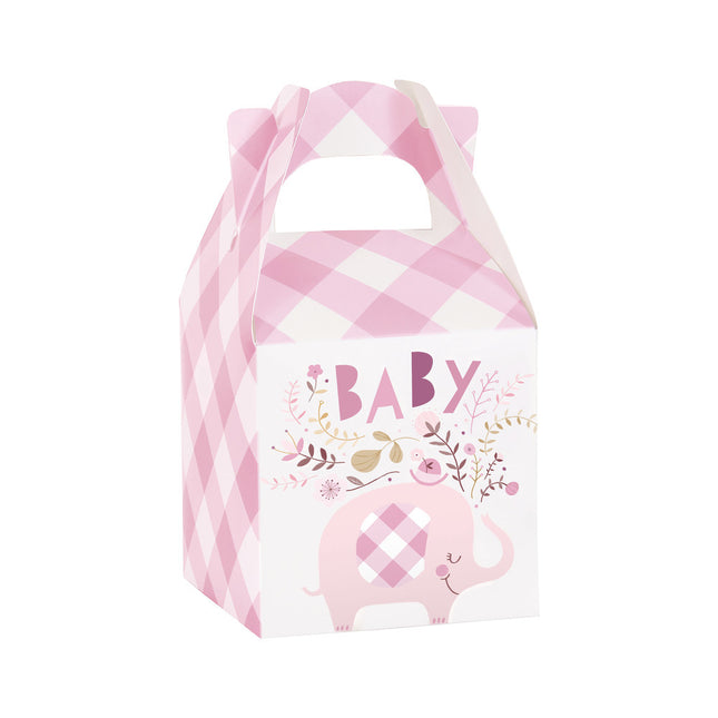 Scatole regalo Baby Elephant rosa 8 pezzi