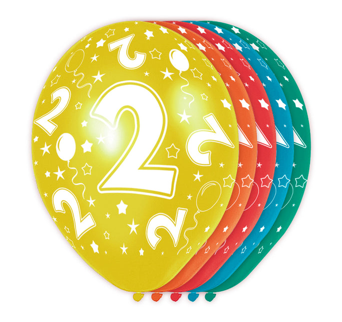 Palloncini 2 anni decorazione 30cm 5pz