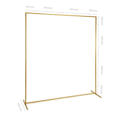 Cavalletto per fondale, cornice, oro, 200x200 cm