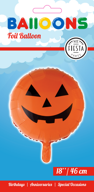 Palloncino ad elio Halloween Zucca 45 cm vuoto