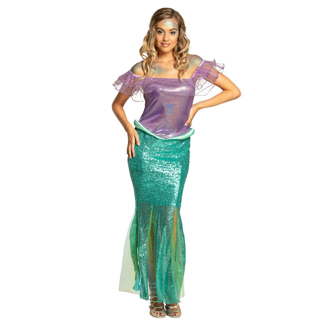 Abito a sirena Viola Blu Donna