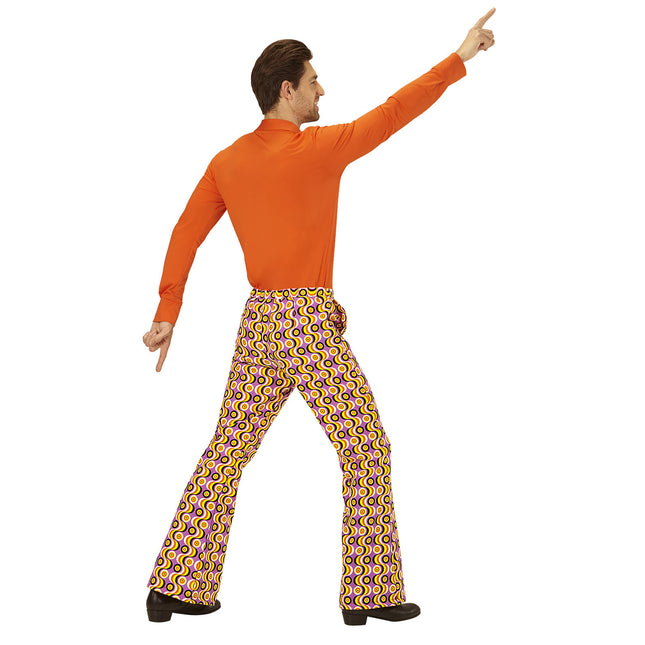 Pantaloni Disco 70S Uomo Lilla