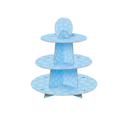 Cupcake Etagere Dots Blu 34 cm