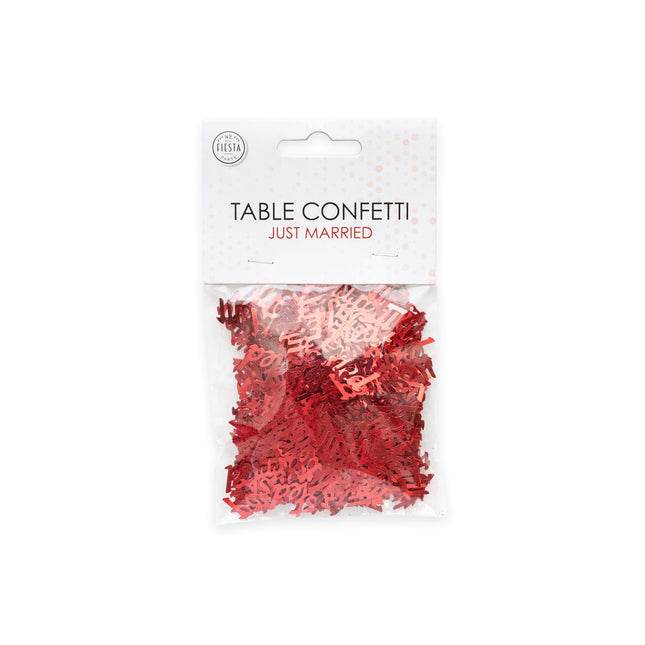 Coriandoli da tavola Just Married Red