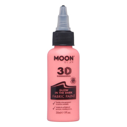 Moon Glow Vernice per tessuti fosforescente rossa 30ml