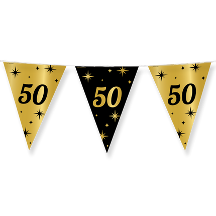 Bandiera 50 anni oro nero 10m