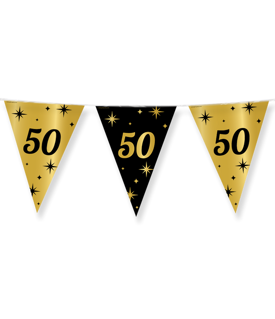 Bandiera 50 anni oro nero 10m
