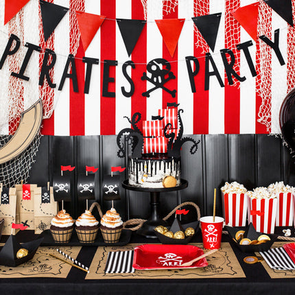 Set di cupcake pirata 6 pezzi