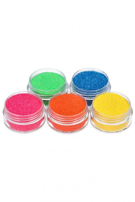 Set di tatuaggi glitterati colorati Neon 5 pezzi