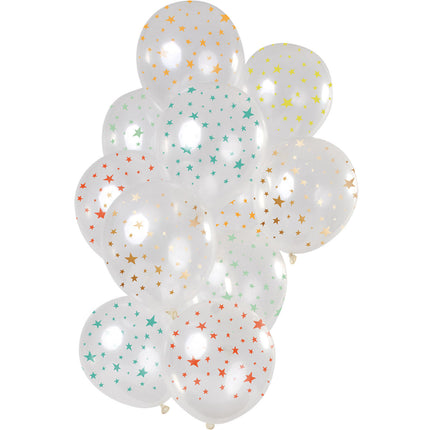 Palloncini trasparenti Stelle 30cm 12pz