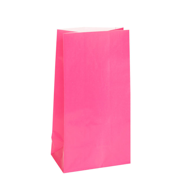 Sacchetti per feste rosa 25cm 12pz