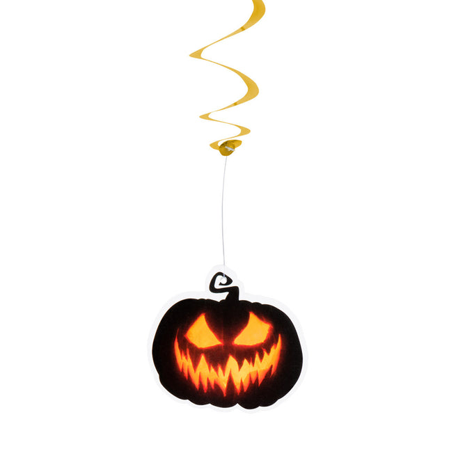 Decorazione di Halloween appesa Zucca 85 cm 2 pezzi