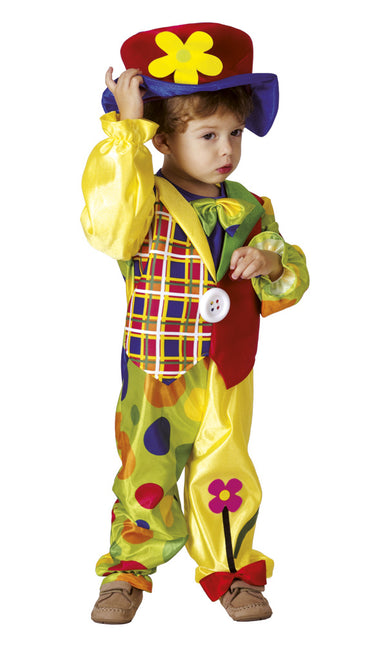 Costume da clown bambino fiore 3/4 anni