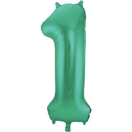 Palloncino Foil Figura 1 Verde Opaco XL 86cm vuoto