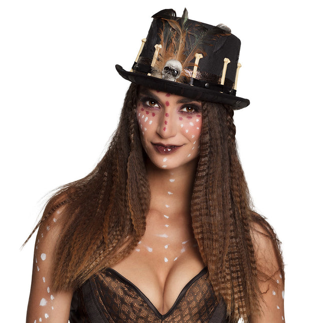 Cappello Halloween Bones Nero