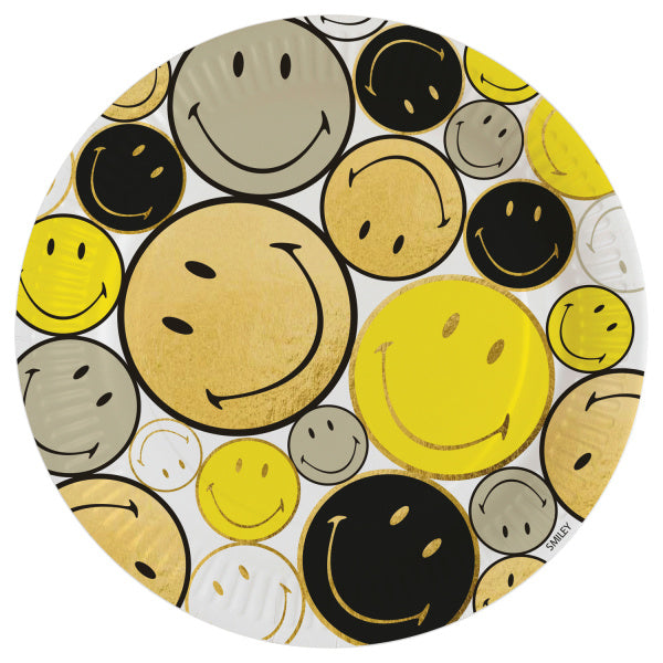 Piatti colorati Smiley 23cm 8pz