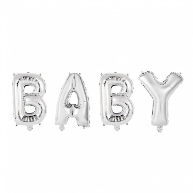 Palloncini Lettera Set Baby Argento 41cm