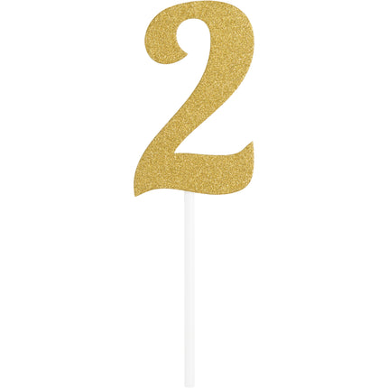 Cake topper oro 2 anni 5x8cm