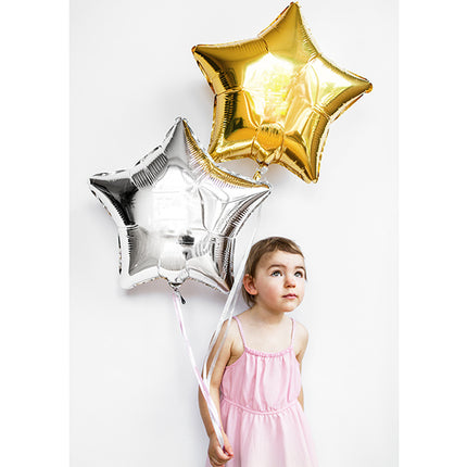 Palloncino ad elio Star Silver vuoto 48 cm