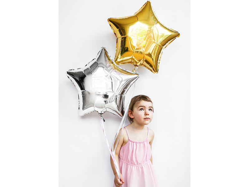 Palloncino ad elio Star Silver vuoto 48 cm