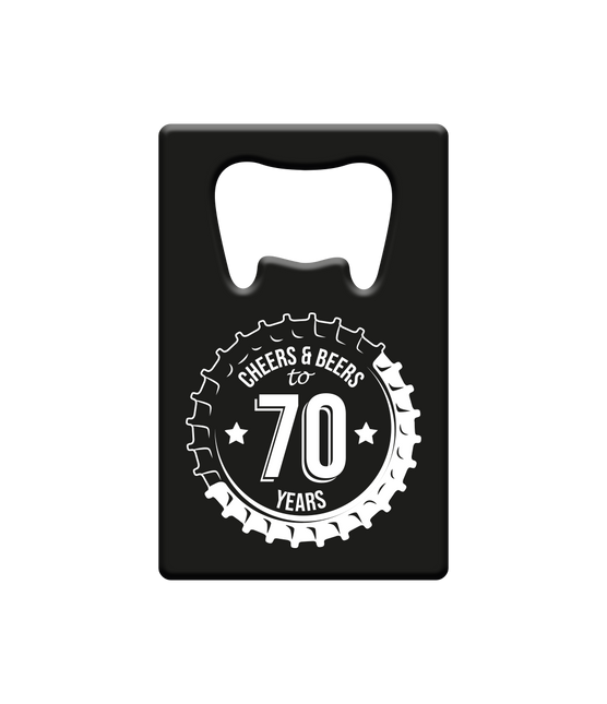 Apribottiglie 70 anni Cheers & Beers