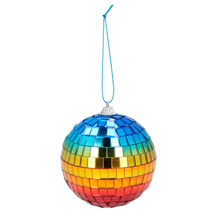 Discoball arcobaleno 8cm 6pz