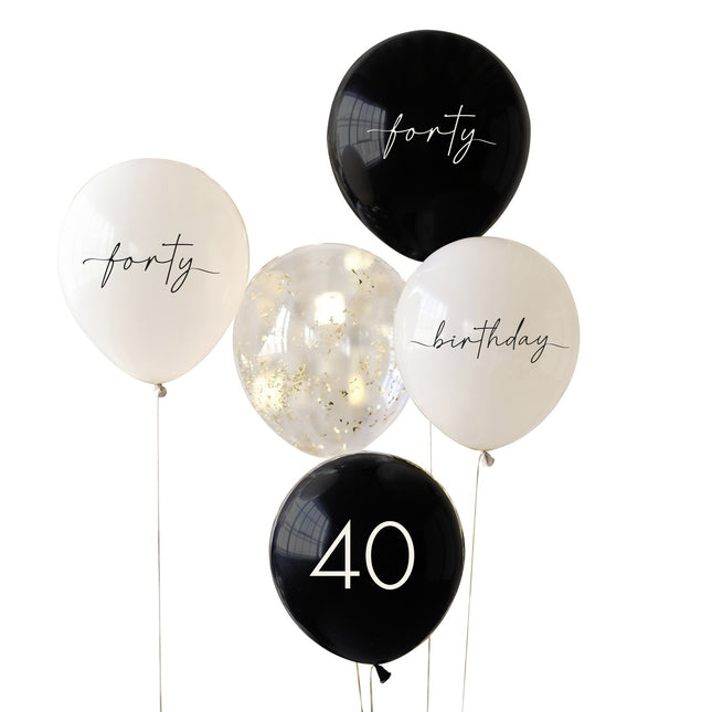 Set di palloncini 40 anni 30cm 5pz