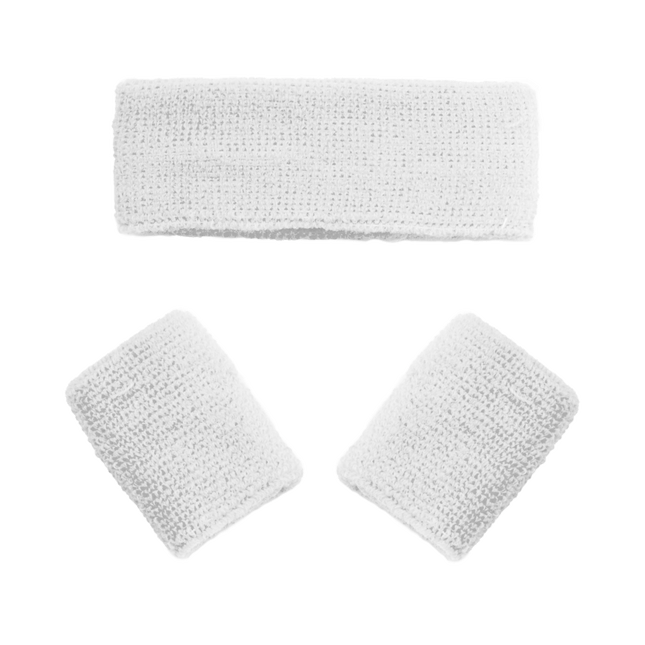 Set bianco di braccialetti a fascia