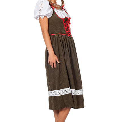 Abito Dirndl Oktoberfest lungo verde